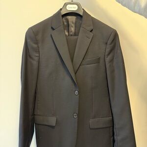 Calvin Klein Black Classic Suit with Notched Lapel